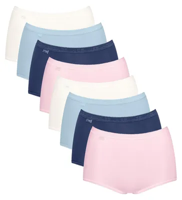 Produktbild von sloggi Damen Midislip 8-Pack Basic+ Maxi - MULTIPLE COLOURS 19 - Größe 48