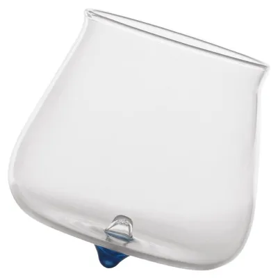 Immagine prodotto di Pirolo Set 6 Bicchieri Junior Blu in Vetro Borosilicato - Design a Trottola Ruotante con Base Obliqua - Eleganti Tumbler per Uso Quotidiano e Decor