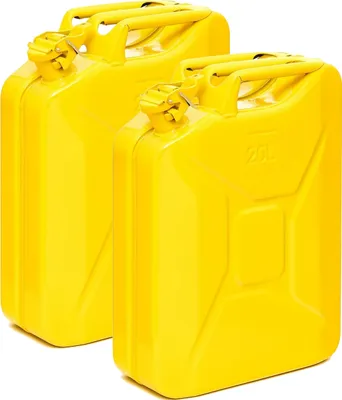 Produktbild von Oxid7® by BW Kraftstoffkanister Metall Benzinkanister 2x 20 Liter - Gelb RAL 1018 - UN-Zulassung - Hergestellt in Europa