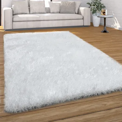 Produktbild von Hochflor Teppich Wohnzimmer Schlafzimmer Shaggy Weich Modern Pastell Einfarbiges Design Grösse 120x170