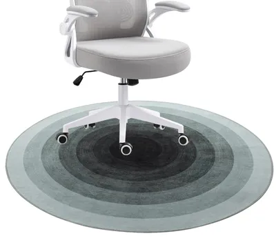 Productafbeelding van Bureaustoelmat vloerbeschermer - Rond - 100 cm - Zwart - Antislip