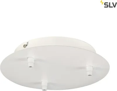 Produktbild von SLV 132611 Deckenrosette 3 Ausgänge rund weiss inkl. Zugentlastungen