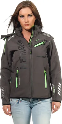 Produktbild von Geographical Norway Damen Softshell Jacke Model: G-ROSE,  Farbe: Grau/Grün, Größe: M