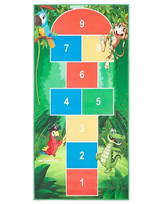Obrázek produktu pro BELIANI Dětský koberec vícebarevný polyester 80 x 150 cm obdélníkový tvar skákací hra běhoun moderní styl dětský pokoj