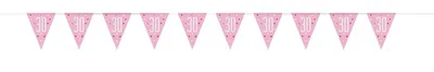 Produktbild von Wimpelkette rosa & silber Zahl 30