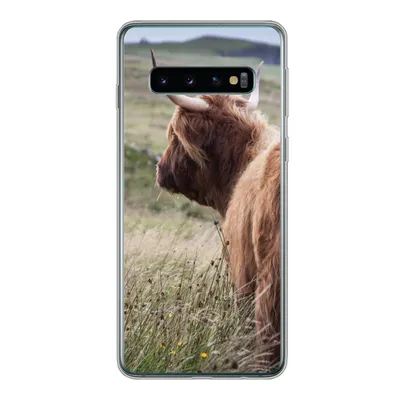 Produktbild von MuchoWow® Handyhülle Schutzhülle Hülle für Samsung Galaxy S10 Schottische Highlander - Natur - Meer Silikon Softcase Handy Hülle - Handytasche