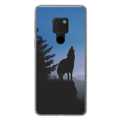 Produktbild von MuchoWow® Handyhülle Schutzhülle Hülle für Huawei P40 Lite Wolf - Bäume - Scherenschnitt Silikon Softcase Handy Hülle - Handy