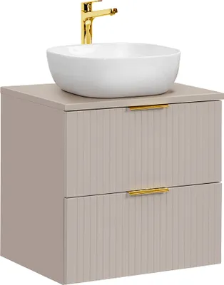 Produktbild von Waschtisch 60.6cm Adriel mit 2 Schubladen, Beige