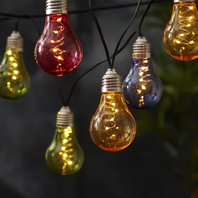 Produktbild von LED-Solarkette 'Glow', 10x 5 LED, bunt, Kunststoff