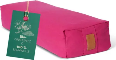 Produktbild von #DoYourYoga Yoga-Bolster Paravati - gefüllt mit Dinkelspelz - 67x22x13cm - Pink