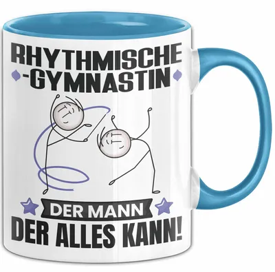 Produktbild von RhythmischeGymnastin Tasse Geschenk für RhythmischeGymnastin Der Mann Der Alles Kann Geschenkidee zum Geburtstag (Blau)