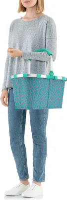 Produktbild von reisenthel carrybag, Einkaufskorb, Korb, Picknickkorb, Tragetasche, Polyestergewebe, Signature Spectra Green, 22 L, BK5045