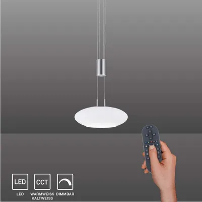 Zdjęcie produktu dla Paul Neuhaus Lampa wisząca LED Q ETIENNE Smart Home ściemniana pilotem z regulacją wysokości CCT lampa wisząca srebrna salon, jadalnia, kuchnia 2076-55, 2079-55, 2078-55, 2075-55, 2076-18, 2079-18, 2078-18, 2075-18, 2076-60, 2079-60, 2078-60, 2075-60