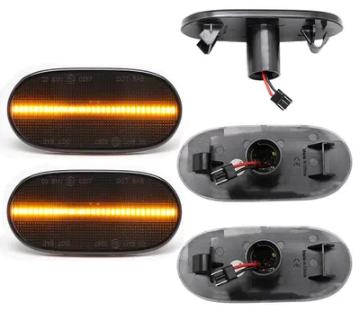 Obrázok produktu pre 2x LED bočné smerové svetlá, čierna farba, vhodné pre modely Mercedes Sprinter W906 a VW Crafter 2E