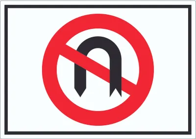 Produktbild von Wendeverbot Symbol Aufkleber A3 (297x420mm)