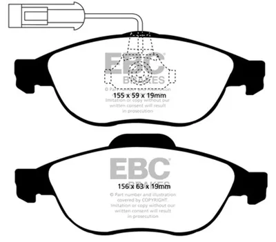Imagen del producto de Pastillas de freno EBC REDSTUFF para Alfa Romeo