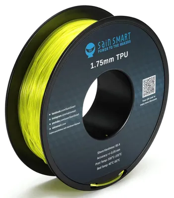 Produktbild von SainSmart TPU 3D-Drucker Filament, 1,75 mm, 0,8 kg, Gelb