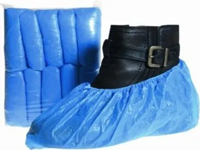 Produktbild von Einmalüberschuhe Kunststoff, blau (VPE: 100 Stück)>>>>