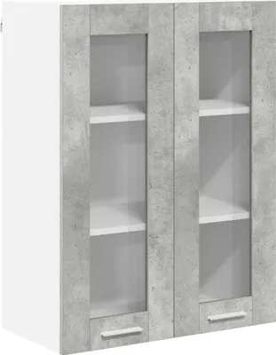 Immagine prodotto di vidaXL Armadietto sospeso con anta, grigio cemento, 60 x 31 x 80 cm, materiale derivato dal legno