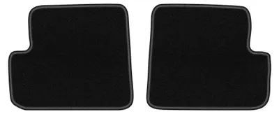Produktbild von Velours-Fußmatten Hinten für Peugeot 406 1995-2004 (Coupé) – 2-tlg, Schwarz, passgenau – Wielganizator LUX