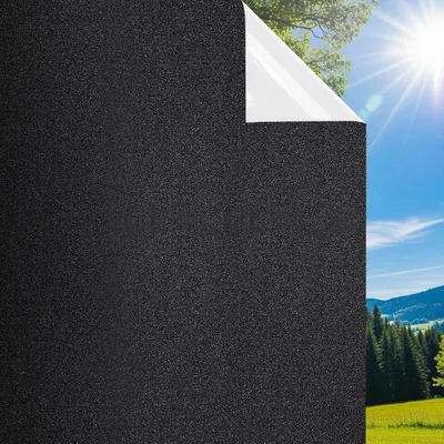 Productafbeelding van Zwart zichtbeschermende raamfolie 44,3 x 200 cm