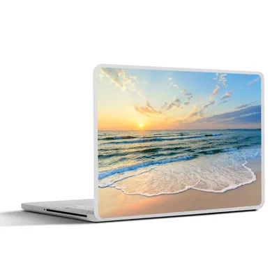 Produktbild von MuchoWow® Laptop Aufkleber Sticker Cover Strand - Meer - Sonnenuntergang - Golf 32.5x23.5 cm - Sticker für Laptop - Selbstklebend