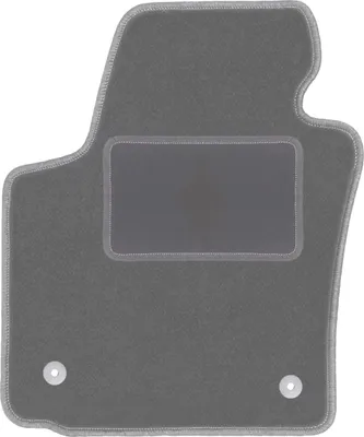 Produktbild von Fahrerfußmatte Velours graphit passend für Seat Leon II (2005-2012, Schrägheck) – mit Befestigungen – passgenau