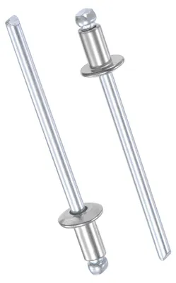 Immagine prodotto di 100 rivetti ciechi in acciaio inossidabile, diametro 3,2 mm x lunghezza 6 mm, per giunzioni metalliche