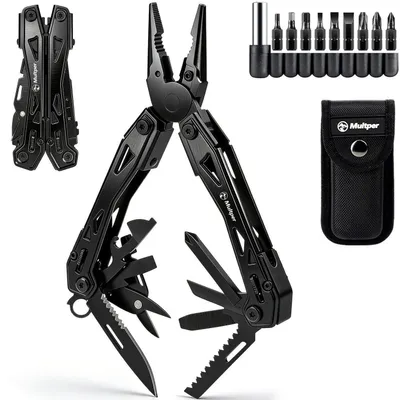 Obrázok produktu pre Multifunkčný nástroj z nehrdzavejúcej ocele s kliešťami, skrutkovačom, vhodný na každodenné používanie (EDC), pre outdoorové aktivity, kempovanie, turistiku, darček pre mužov