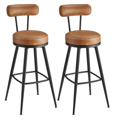 Productafbeelding van VASAGLE Barkrukken, set van 2, kunstleer, 101,3 cm hoog, eenvoudig op te bouwen
