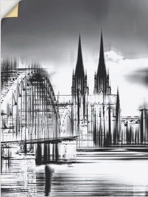Produktbild von ARTland Wandbild, selbstklebend Köln Skyline Collage III Größe: 30x40 cm