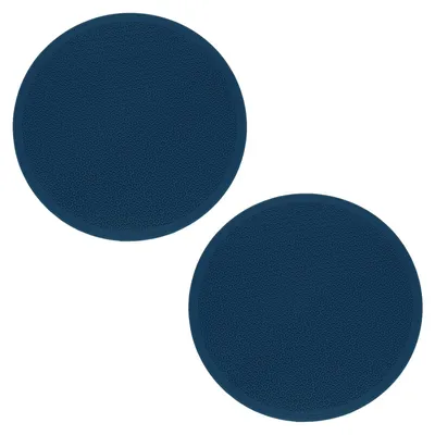 2er-Set Silikon-Untersetzer, rund, 25 cm, dunkelblau, hitzebeständig