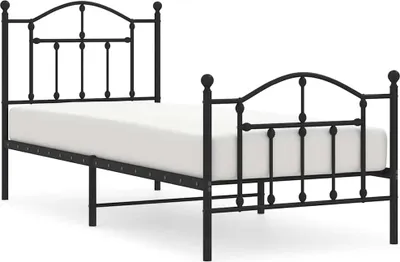 Obrázek produktu pro vidaXL Postel s čelem a nohou kovová 90x190 cm