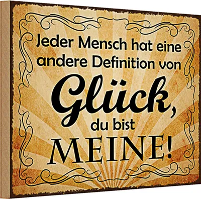 Produktbild von Holzschild Spruch 30x20cm Definition Glück du bist meine