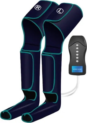 Immagine prodotto di INF Massaggiatore ad Aria per Gambe e Piedi (Paio) - Terapia Elettrica a Compressione Blu