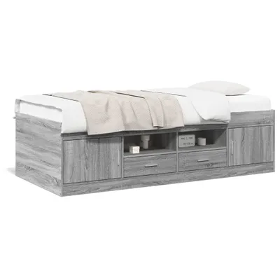 Zdjęcie produktu dla VidaXL 3280249, sofa rozkładana, Szary, Dąb, Drewno, 2030 mm, 930 mm, 520 mm