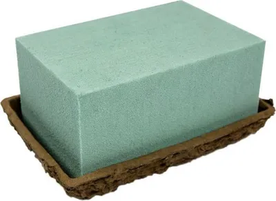 Produktbild von OASIS® Rechteck Nass-Steckschaum Schale DEYVIN für Gestecke, Biolit Altpapier Schale, grün, 17x11x7,7cm - Nasssteckmasse