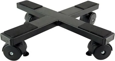 Obrázok produktu pre Oceľový vozík na rastliny 30 cm, čierny, pre kvetináče s nosnosťou 70 kg