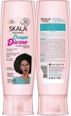 SKala Expert Conditioner Crespo Divino 325ml 100% Vegan - Removes Frizz and Moisturizes, Brings Dull Hair to Life, Adds Volume - Suitable for Curly Method