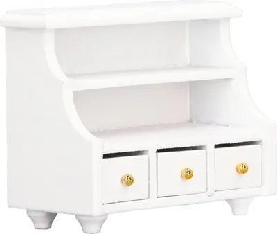 Produktbild von Miniaturschrank mit reinweißer Kante, schöne Aufbewahrung für die Badezimmerdekoration