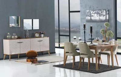 Produktbild von Esszimmer Tischgruppe Essgruppe Tisch Esstisch Essgruppe Tisch 4Stühle 5tlg