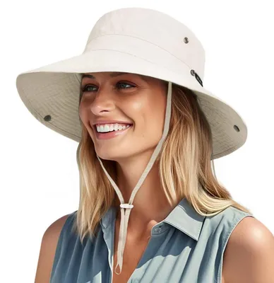Produktbild von Sonnenhut Uni UV-Schutz Faltbar Wanderhut Beige Einheitsgröße