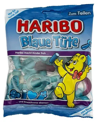 Produktbild von HARIBO Blaue Tüte Fruchtgummi teilweise mit Schaumzucker 175g