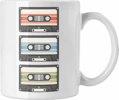 Produktbild von Trendation - Retro Vintage Tasse Geschenk Kassette Nostalgie Geschenkidee Kaffee-Becher (Weiß)