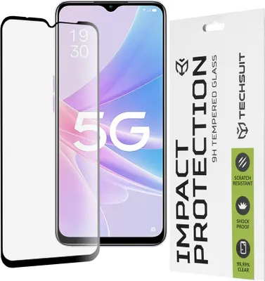 Produktbild von Techsuit Full Cover Impact Protection Displayschutzfolie für Oppo A78 - Schwarz