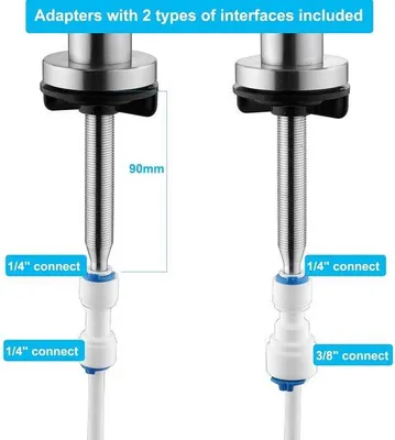 Image de Kit compact de filtration d'eau par osmose inverse, raccords 1/4" et 3/8", orientable à 360°, finition mate