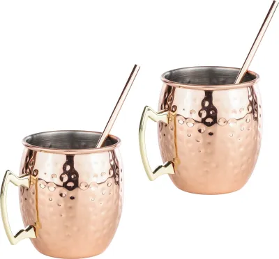 Obrázek produktu pro HI 16073 Sada 2 hrnků Mule s brčky