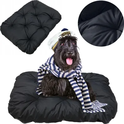 Produktbild von Hundematte Hundebett 120x90 cm Katzenbett Hundesofa Hundekissen Hundekörbchen Schwarz