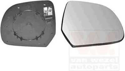 Produktbild von VAN WEZEL Spiegelglas Außenspiegel Rechts für NISSAN MICRA III (K12) Konvex Beheizbar 3334838