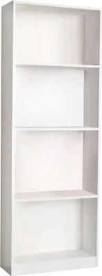 Immagine prodotto di Milani Home - libreria moderna 60 x 24 x 170 cm, bianco, 4 ripiani, per soggiorno, studio e camera